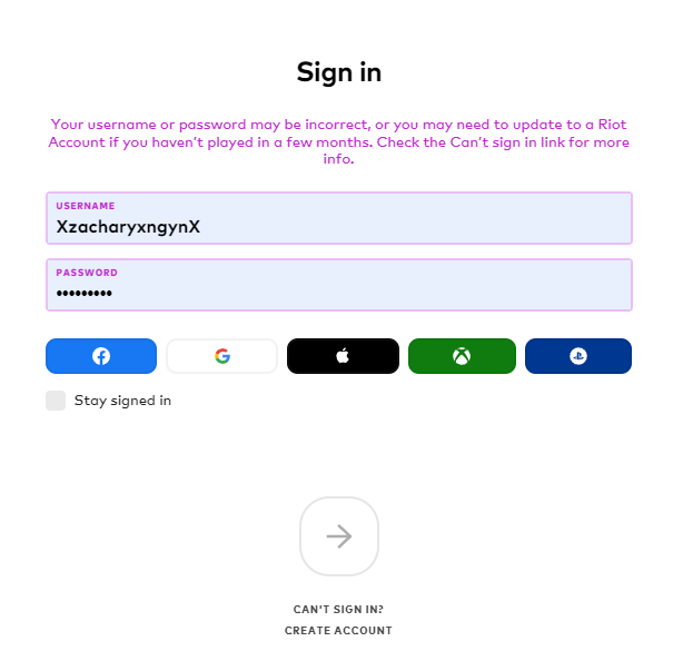 Need help with logging in valorant